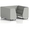Brixworth 6 Seater Booth, Black Legs, Sumi Fabric, Tokyo Panels And Sofa
