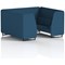 Brixworth 6 Seater Booth, Black Legs, Sumi Fabric, Uto Panels And Sofa