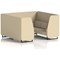 Brixworth 6 Seater Booth, Black Legs, Sumi Fabric, Zen Panels And Sofa
