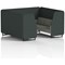 Brixworth 6 Seater Booth, Black Legs, Rivet Fabric, Charcoal Panels And Vitreous Sofa