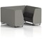 Brixworth 6 Seater Booth, Black Legs, X2 Fabric, Number Panels And Arithmetic Sofa