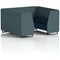 Brixworth 6 Seater Booth, Black Legs, X2 Fabric, Polygon Panels And Calculus Sofa
