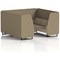 Brixworth 6 Seater Booth, Black Legs, Main Line Flax Fabric, Bank Panels And Upminster Sofa