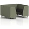 Brixworth 6 Seater Booth, Black Legs, Main Line Flax Fabric, Monument Panels And Temple Sofa