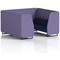 Brixworth 6 Seater Booth, Black Legs, Synergy Fabric, Order Panels And Alike Sofa