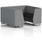 Brixworth 6 Seater Booth, Black Legs, Synergy Fabric, Partner Panels And Mix Sofa