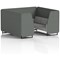 Brixworth 6 Seater Booth, Black Legs, Sumi Fabric, Kobe Panels And Tokyo Sofa