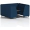 Brixworth 6 Seater Booth with Table, Black Legs, Black Table, X2 Fabric, Calculus Panels And Sofa
