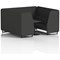 Brixworth 6 Seater Booth with Table, Black Legs, Black Table, Synergy Fabric, Mix Panels And Sofa