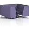 Brixworth 6 Seater Booth with Table, Black Legs, Black Table, Synergy Fabric, Order Panels And Sofa