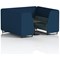 Brixworth 6 Seater Booth with Table, Black Legs, Black Table, X2 Fabric, Calculus Panels And Polygon Sofa