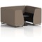 Brixworth 6 Seater Booth with Table, Black Legs, Black Table, X2 Fabric, Theory Panels And Diameter Sofa