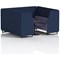 Brixworth 6 Seater Booth with Table, Black Legs, Black Table, Synergy Fabric, Alike Panels And Order Sofa