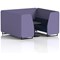Brixworth 6 Seater Booth with Table, Black Legs, Black Table, Synergy Fabric, Order Panels And Alike Sofa