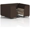 Brixworth 6 Seater Booth with Table, Black Legs, Black Table, Synergy Fabric, Wed Panels And Affix Sofa