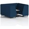 Brixworth 6 Seater Booth with Table, Black Legs, Grey/Black Table, X2 Fabric, Calculus Panels And Sofa