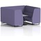 Brixworth 6 Seater Booth with Table, Black Legs, Grey/Black Table, Synergy Fabric, Order Panels And Sofa