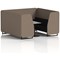 Brixworth 6 Seater Booth with Table, Black Legs, Grey/Black Table, X2 Fabric, Theory Panels And Diameter Sofa