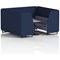 Brixworth 6 Seater Booth with Table, Black Legs, Grey/Black Table, Synergy Fabric, Alike Panels And Order Sofa