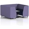 Brixworth 6 Seater Booth with Table, Black Legs, Grey/Black Table, Synergy Fabric, Order Panels And Alike Sofa