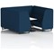 Brixworth 6 Seater Booth with Table, Black Legs, White/Black Table, X2 Fabric, Calculus Panels And Sofa