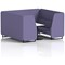 Brixworth 6 Seater Booth with Table, Black Legs, White/Black Table, Synergy Fabric, Order Panels And Sofa