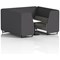 Brixworth 6 Seater Booth with Table, Black Legs, White/Black Table, X2 Fabric, Arithmetic Panels And Number Sofa
