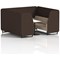 Brixworth 6 Seater Booth with Table, Black Legs, White/Black Table, Synergy Fabric, Wed Panels And Affix Sofa