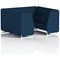 Brixworth 6 Seater Booth, White Legs, X2 Fabric, Calculus Panels And Sofa