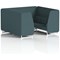 Brixworth 6 Seater Booth, White Legs, X2 Fabric, Polygon Panels And Sofa