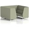 Brixworth 6 Seater Booth, White Legs, Main Line Flax Fabric, Newbury Panels And Sofa