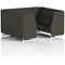 Brixworth 6 Seater Booth, White Legs, Main Line Flax Fabric, Temple Panels And Sofa