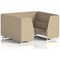 Brixworth 6 Seater Booth, White Legs, Main Line Flax Fabric, Upminster Panels And Sofa