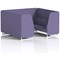 Brixworth 6 Seater Booth, White Legs, Synergy Fabric, Order Panels And Sofa