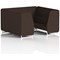 Brixworth 6 Seater Booth, White Legs, Synergy Fabric, Wed Panels And Sofa