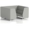 Brixworth 6 Seater Booth, White Legs, Sumi Fabric, Tokyo Panels And Sofa