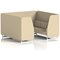 Brixworth 6 Seater Booth, White Legs, Sumi Fabric, Zen Panels And Sofa