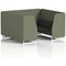 Brixworth 6 Seater Booth, White Legs, Main Line Flax Fabric, Monument Panels And Temple Sofa