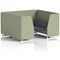 Brixworth 6 Seater Booth, White Legs, Main Line Flax Fabric, Newbury Panels And Westminster Sofa
