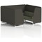 Brixworth 6 Seater Booth, White Legs, Main Line Flax Fabric, Temple Panels And Monument Sofa
