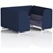 Brixworth 6 Seater Booth, White Legs, Synergy Fabric, Alike Panels And Order Sofa
