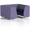 Brixworth 6 Seater Booth, White Legs, Synergy Fabric, Order Panels And Alike Sofa