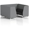 Brixworth 6 Seater Booth, White Legs, Synergy Fabric, Partner Panels And Mix Sofa