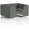 Brixworth 6 Seater Booth, White Legs, Sumi Fabric, Kobe Panels And Tokyo Sofa