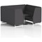 Brixworth 6 Seater Booth with Table, White Legs, Black/Silver Table, X2 Fabric, Arithmetic Panels And Sofa