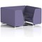 Brixworth 6 Seater Booth with Table, White Legs, Black/Silver Table, Synergy Fabric, Order Panels And Sofa