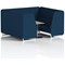 Brixworth 6 Seater Booth with Table, White Legs, Grey/Silver Table, X2 Fabric, Calculus Panels And Sofa