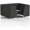 Brixworth 6 Seater Booth with Table, White Legs, Grey/Silver Table, Synergy Fabric, Mix Panels And Sofa