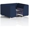 Brixworth 6 Seater Booth with Table, White Legs, Grey/Silver Table, Synergy Fabric, Alike Panels And Order Sofa