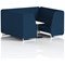 Brixworth 6 Seater Booth with Table, White Legs, White/Silver Table, X2 Fabric, Calculus Panels And Sofa